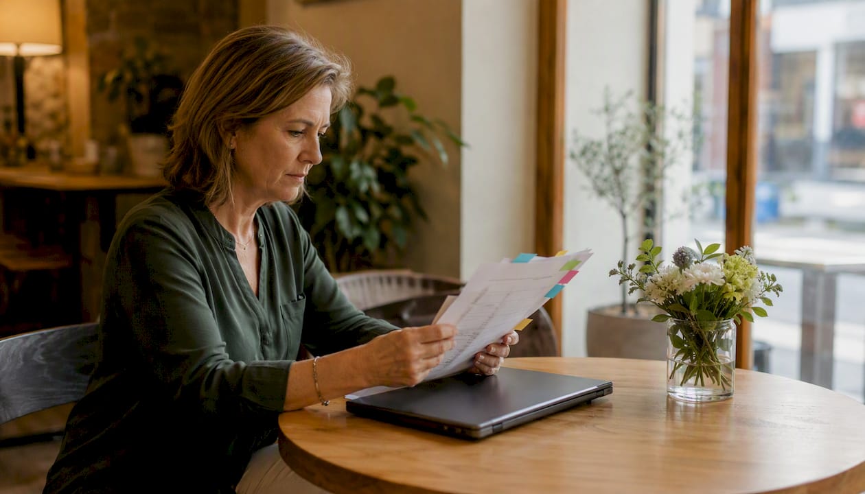 Clinician reviewing cortisol saliva test results