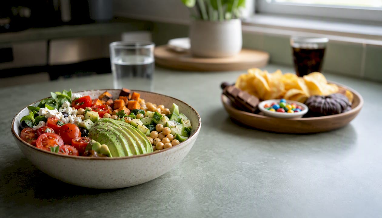 Contrast of whole versus ultra-processed foods