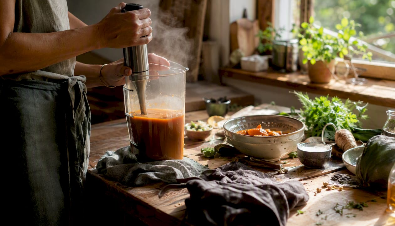 Slow cooking and blending foods for Crohn's diet