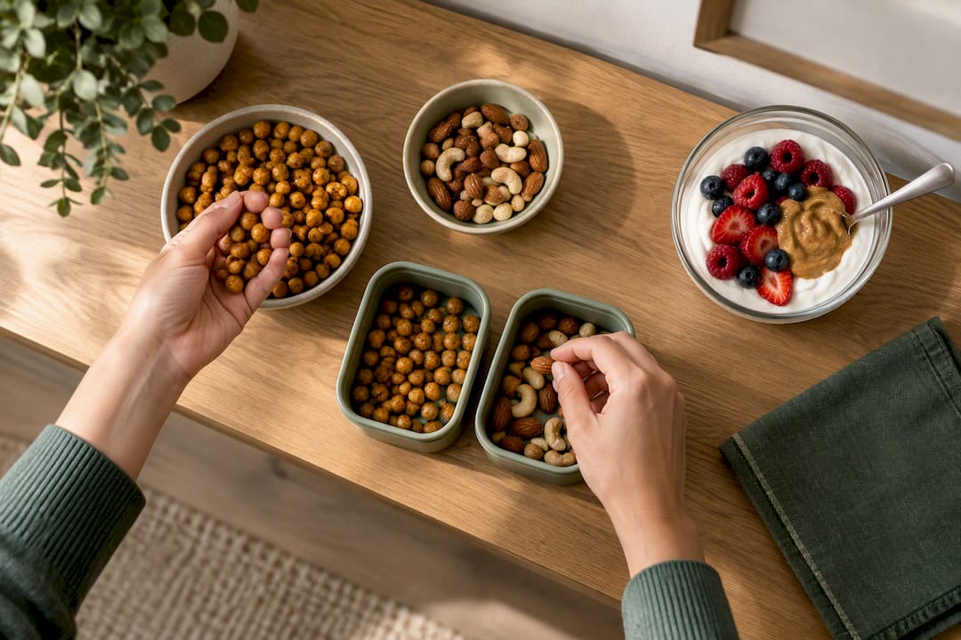 Prepared snack substitutions in reusable containers