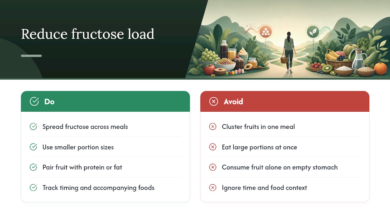 How do you reduce your total daily fructose load without cutting everything? — overview diagram