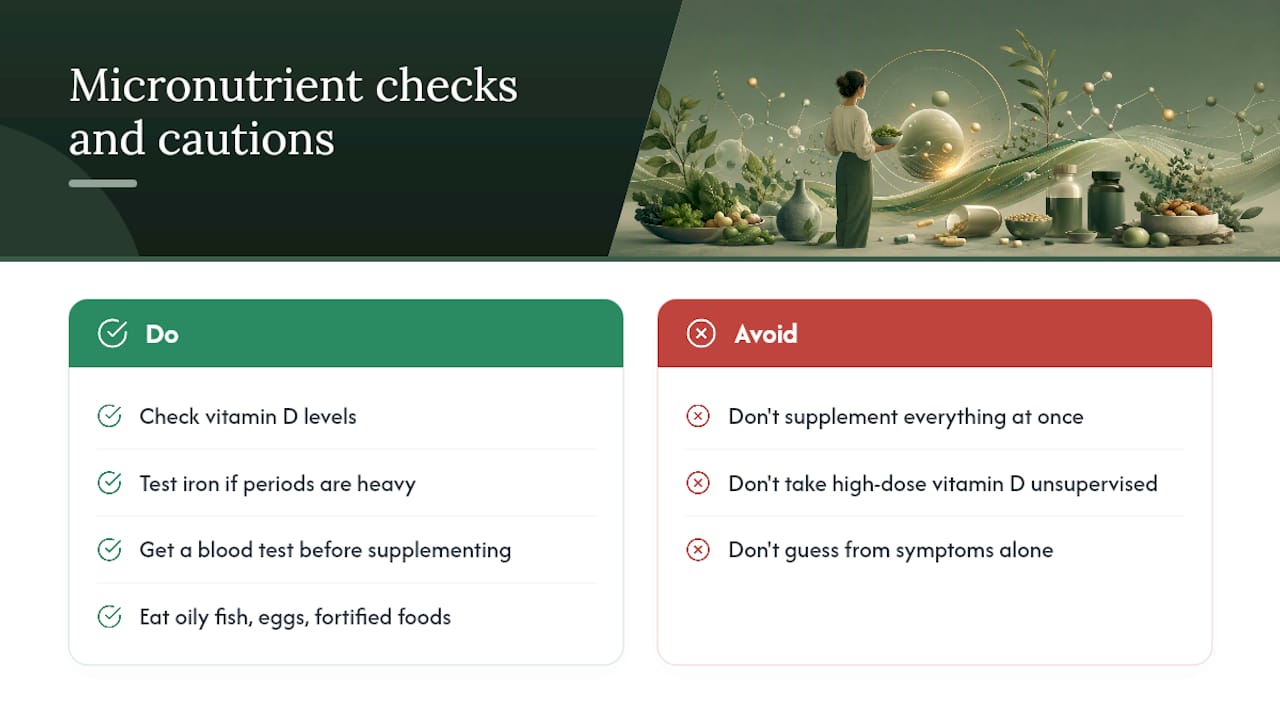 Vitamin D and other overlooked micronutrients — overview diagram