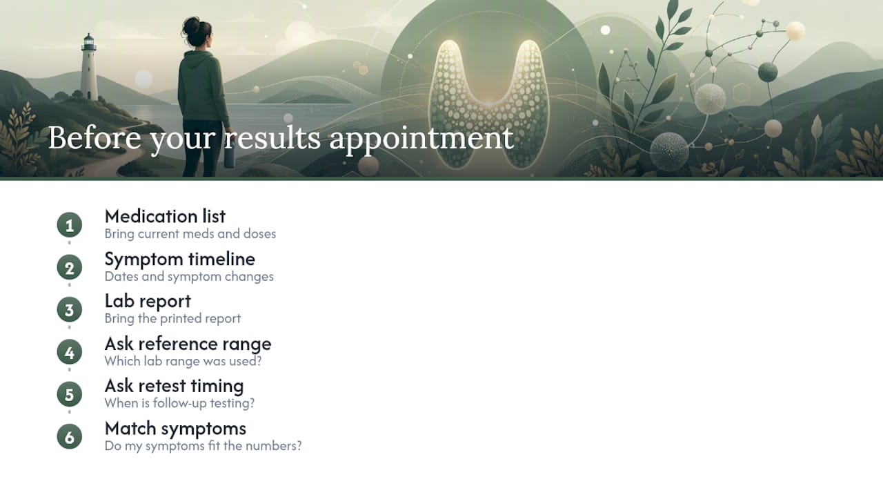 A practical note before your results appointment — overview diagram
