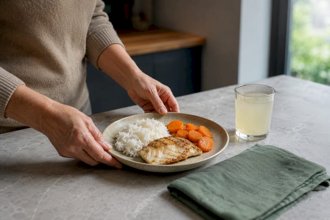Gentle low-residue meal for ulcerative colitis
